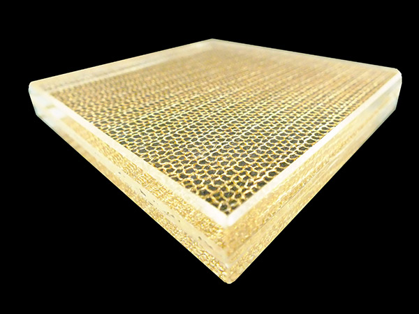 Vidrio laminado de malla metálica 01