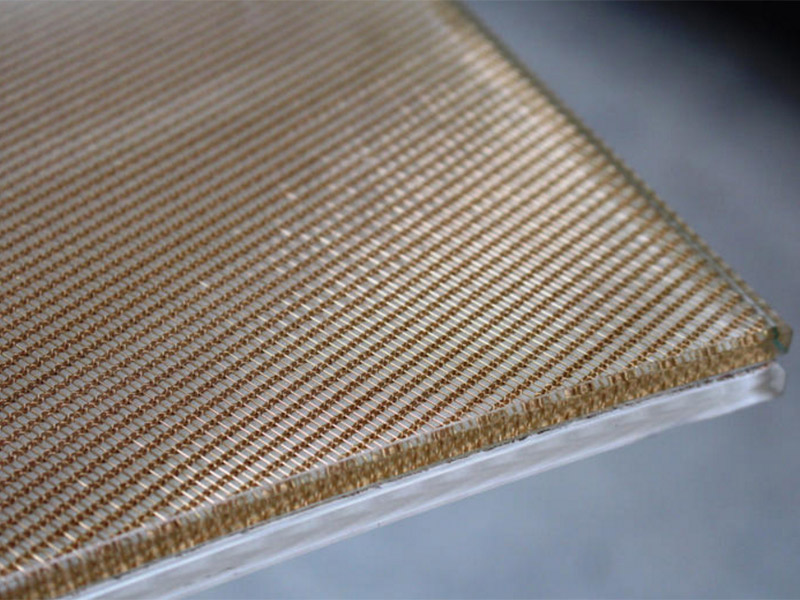 Vidrio laminado de malla metálica