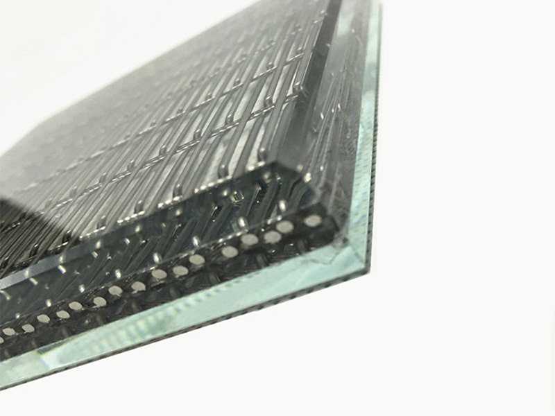 Vidrio laminado de malla metálica